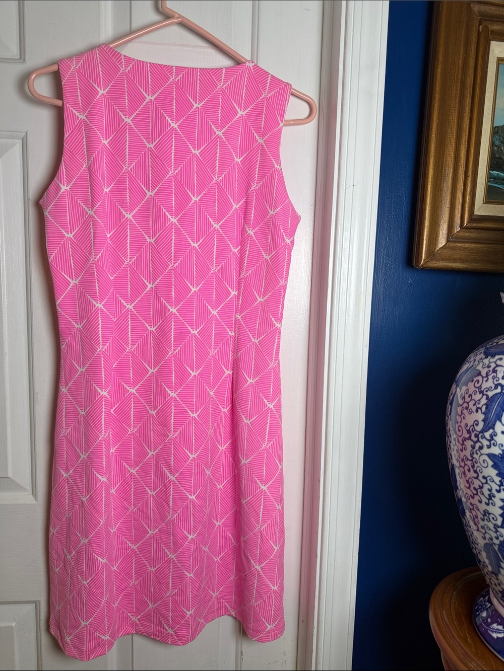 Mahi Gold Pink &  White Short Docksider Dress in Nylon & Spandex Size M - Picture 6 of 6